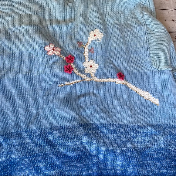 Storybook Knits “Kimono Style” Cardigan Sweater Embroidered SZ 2XL - Picture 6 of 11